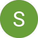 Green circular avatar with a centered white capital letter S